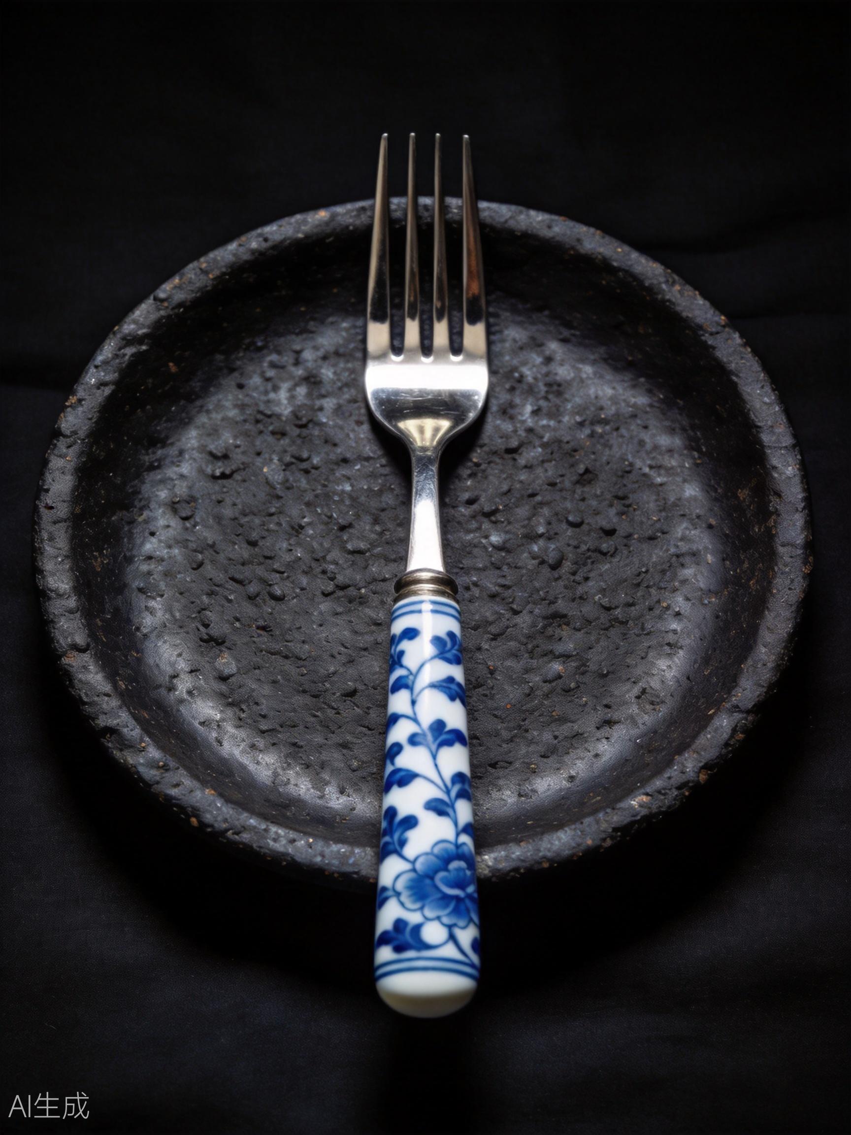 Blue & White Fork
