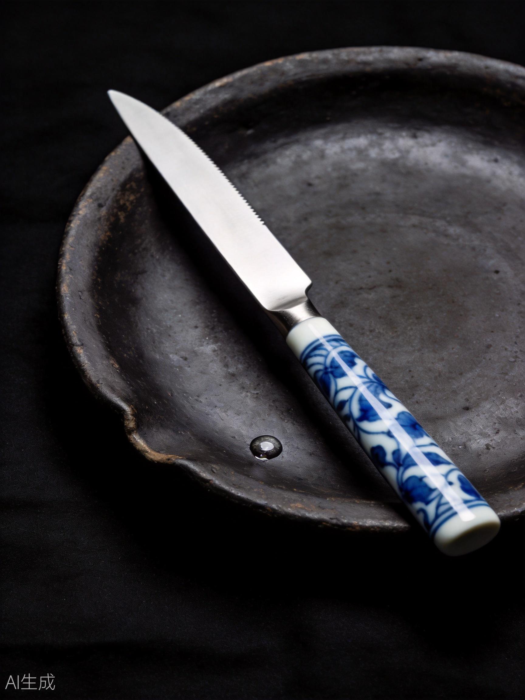 Blue & White Knife